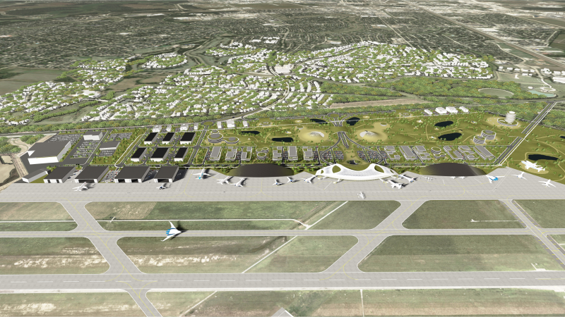Illustration for article titled The Houston Spaceport Concept Is An Airport For The 21st Century